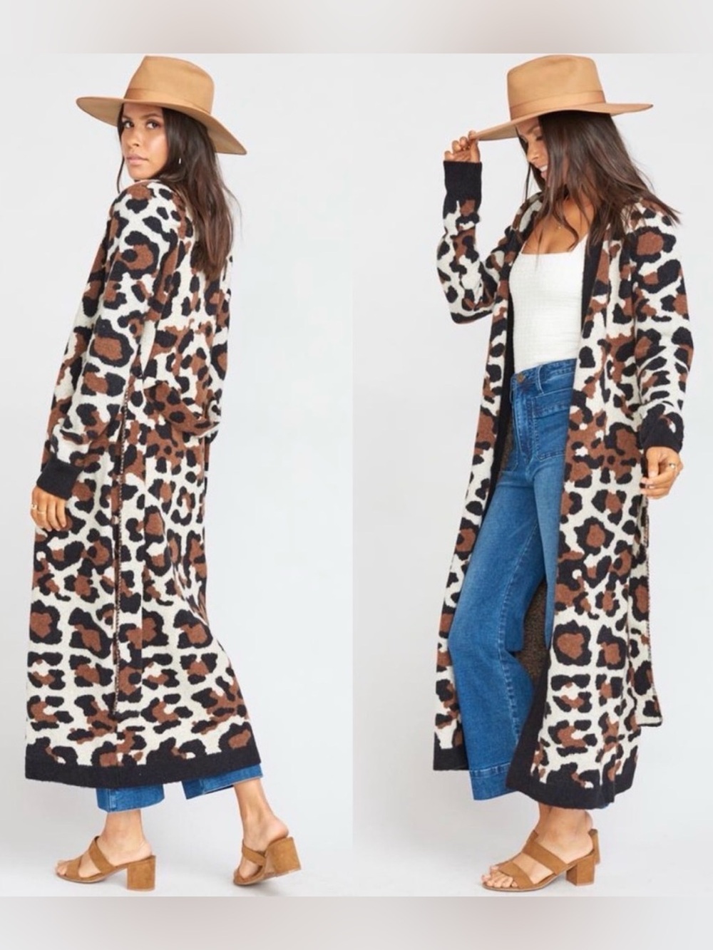 Show Me Your Mumu Behati Belted Cardigan in Wild Cheetah Knit Size XS